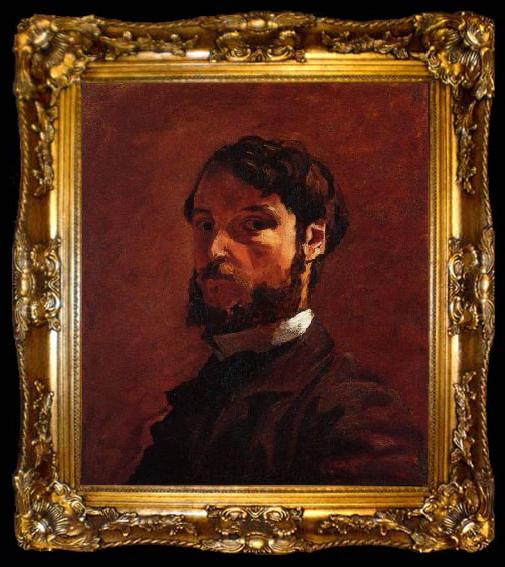 framed  Frederic Bazille Portrait of a Man, ta009-2